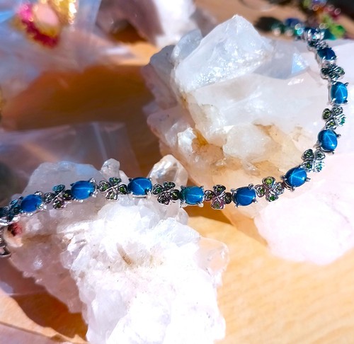 Bracciale con zaffiri stellati - con,
