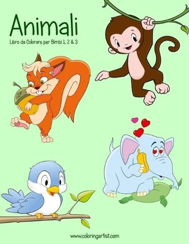Animali libro colorare per - libro, da