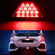 Terzo Stop Led Rosso 12V Auto Moto Universale Triangolare Stile F1 Sportivo
