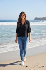 Maette - NWT, Black V-Neck