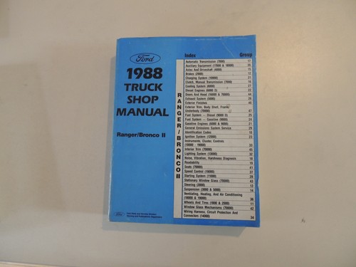 Ford ranger bronco manuale - bronco, ll