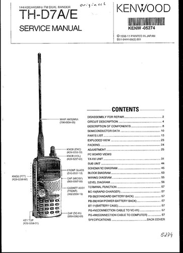 Servizio manuale istruzioni - servizio, di