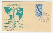 FRANCOBOLLI - 1952 REPUBBLICA TRIESTE A L. 25 OLTREMARE 1º GIORNO FDC E/8345