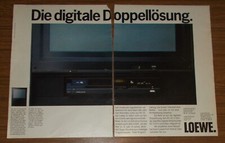 Rara Pubblicità Vintage LOEWE ART 32 TV OC 570 H VHS Videoregistratore 1988
