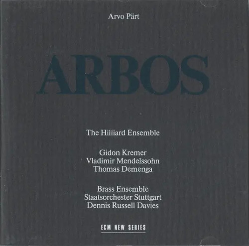 Arvo pärt arbos ecm 1325 - cd,