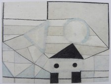 Enrico DELLA TORRE (Pizzighettone Cremona 1931) PAESAGGIO cm 23x31 anno 1992