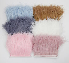 Frangia orecchino testa di struzzo scocca piuma milleria affascinante spalla artigianato testa