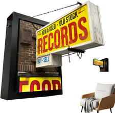 Lampada Da Parete Vintage per Negozio Di Dischi - Insegna Luminosa Stile Retrò,I