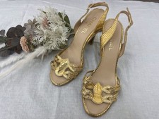 Sandali Chanel cinturino oro