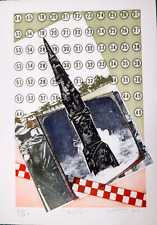 Gianni Bertini "missile" incisione ottenuta con 2 lastre numerata e firmata