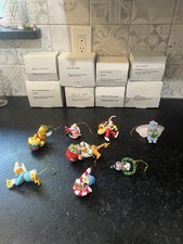 Lotto 8 Ornamenti Natalizi Grolier Disney Vintage Scatola Originale Disney da Collezione