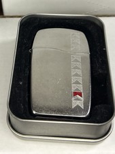 Accendino Zippo Marlboro Blu Pubblicità Tetto Rosso Emblema Rialzato Raro