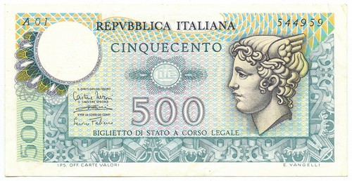 500 lire biglietto - lire, di