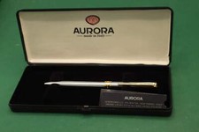 Vintage Aurora Penna Biro Argento e oro con Scatola originale
