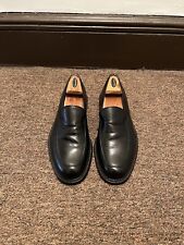 Mocassini grembiule Barney’s New York Fratelli Peluso pelle grana nera taglia US10/UK9