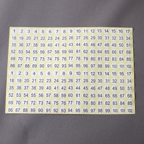 Fogli adesivi rotondi 102 - 15, 1-102