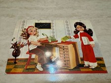 Cartolina illustrata bambole