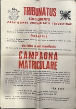 Manifesto goliardico epoca?? TRIESTE tribunatus solis orientis UNIVERSITÀ Univer