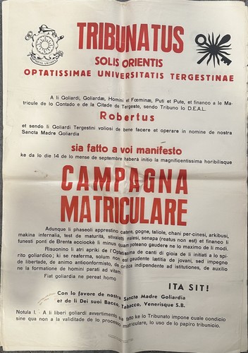 Manifesto goliardico epoca