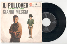 7" GIANNI MECCIA con ENNIO MORRICONE 45 giri IL PULLOVER Rca ITALY 1961 EX
