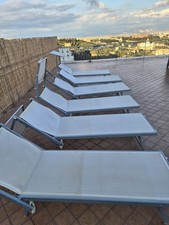 6 Lettini Prendisole Alluminio Con Parasole