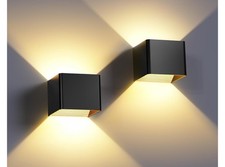 Lampade da Parete LED HANDSONIC 7W Nero Interni Camere con Luce Calda