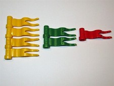 LEGO-7x BANDIERA ONDA A SINISTRA-FLAG 4x1 WAVE LEFT-4495a-GIALLO/VERDE/ROSSO