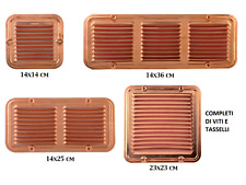 Griglie di Ventilazione in Rame Per Aspirazione Areazione Ricambio Aria Camino