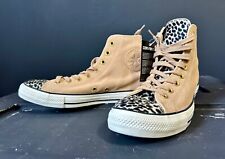 Converse All Star Hi Chuck Taylor Cheetah Pony Hair & Sand Dune Scamosciato US 11