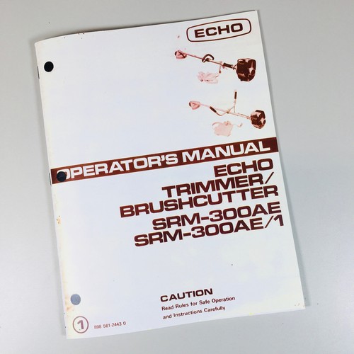 Echo srm 300ae - echo, srm-300ae