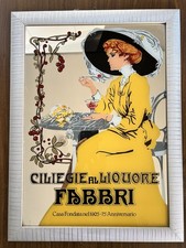 specchio pubblicitario Ciliege Fabbri Vintage 47x63