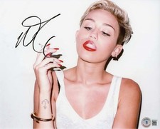 Foto Miley Cyrus 8x10 firmata