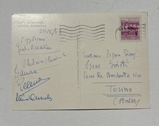 Cartolina viaggiata (1963) Vienna con firme Ellena e Caminiti 