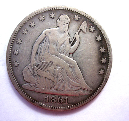Moneta 50c 1861 - 1861, seduta
