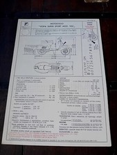 VESPA SUPER SPORT SS 180 VSC Scheda Omologazione 1964 FMI ASI DIAGRAM 
