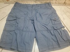 Pantaloncini cargo uomo Iron Co cotone taglia 36 blu incrociato