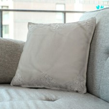 Cuscino Arredo Velluto Panna