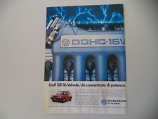 advertising Pubblicità 1987 VOLKSWAGEN GOLF GTI 16V