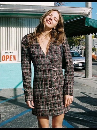 Zara textured pink tweed - pink,
