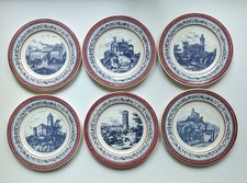Set n. 6 piatti con castelli