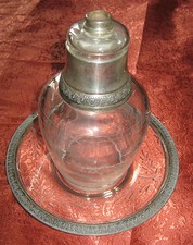 VASO  E PIATTO IN CRISTALLO