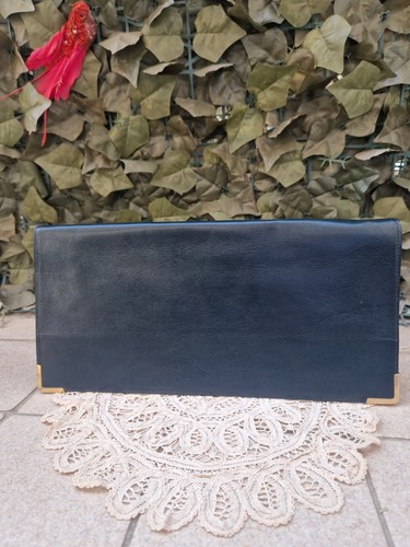 Borsa vintage pelle nera anni - nera,