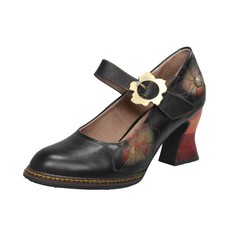 Laura Vita Decollete In Pelle Con Tacco Medio Nero - Donna Scarpe Decolletè