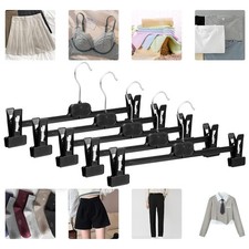 1/5/10/20/50pz Appendiabiti Clip Plastica Nera per Pantaloni Gonna Cappotto Vestiti Nuovo