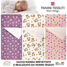 SACCO NANNA ASILO nido 4 stagioni 2-6 anni 138 x 68 cm scelta guanciale