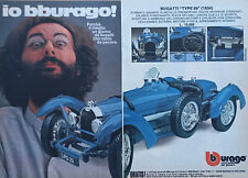 Pubblicità Advertising Italian Clipping 1979 BBURAGO Bugatti Type 59+Rolls Royce