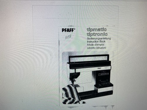 Pfaff 1151 manual digital - ,