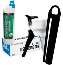 Kit pacchetto corona e ponte temporaneo dentale A2 + pistola erogatore miscelatore 4:1 / 10:1