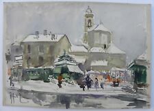 Alfredo ZECCA (La Spezia 1917-Milano 1998)MILANO PORTA TICINESE COM'ERA cm 50x70