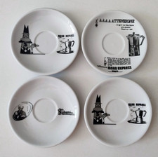 Bialetti 4 PIATTINI PER TAZZINE SERIE MOKA EXPRESS porcellana collezione